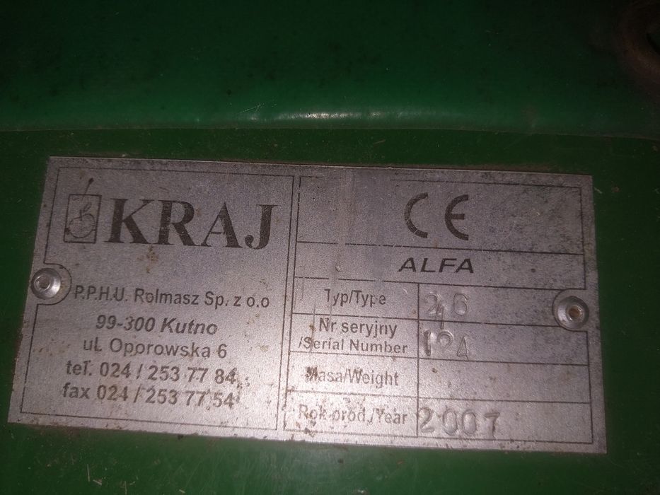 Siewnik do poplonów unia alfa 2,6m na grubera kos.