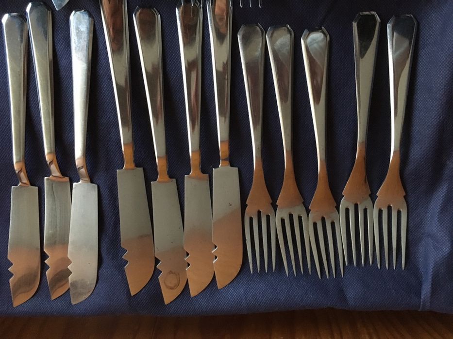 Facas e garfos de peixe inox