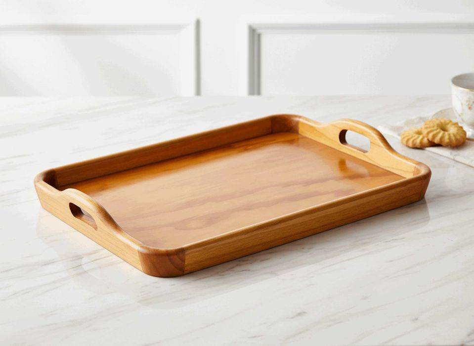 Tabuleiro Retangular Vintage em Madeira de Pinho (50x36 cm)