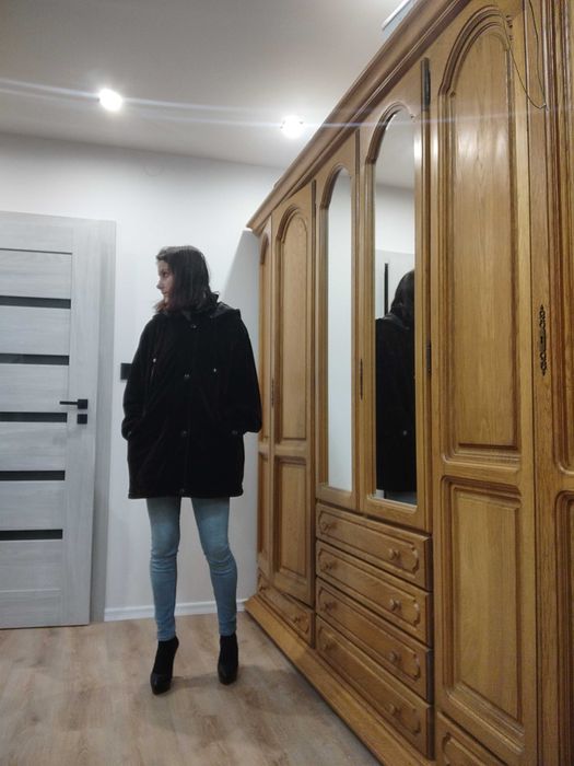 Kurtka zimowa damska brązowa z kapturem xl XXL xxxl