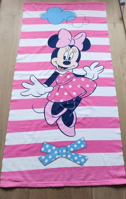Uroczy, duży ręcznik plażowy Minie, Disney. 70x140 cm. Stan bdb