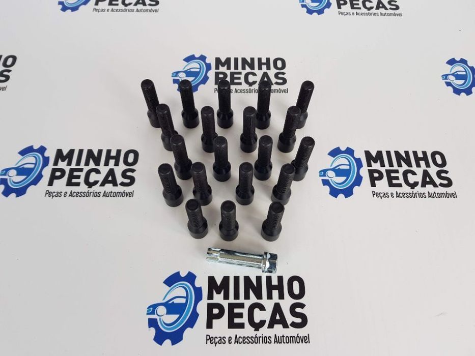 Pernos Aperto Interior Compridos Pretos M12x1.50
