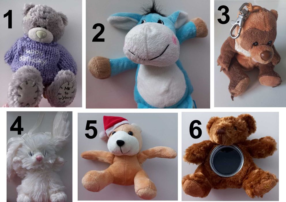 Peluches - vários (pack 6)
