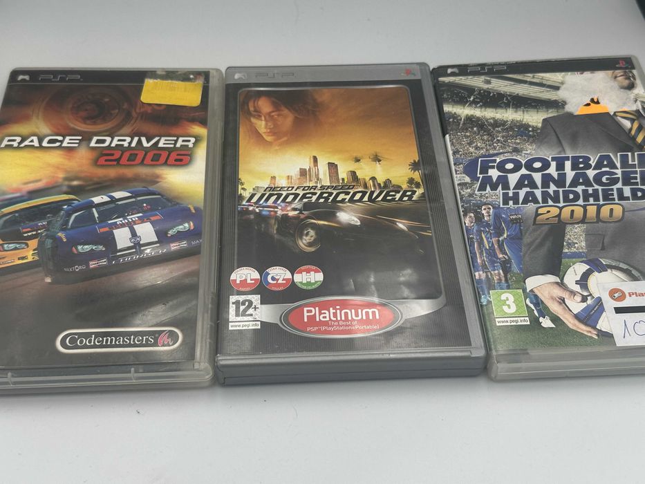 Zestaw 3 gier PSP Need for Speed Undercover Race Driver 2006 Football Manager