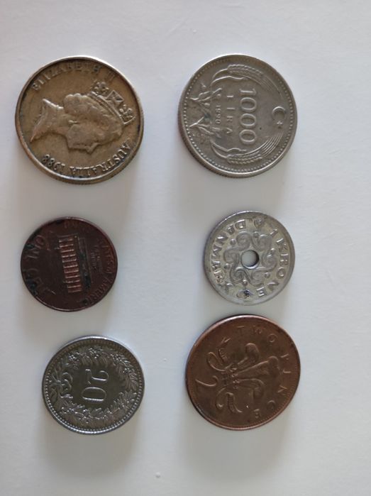 Moedas antigas vários países