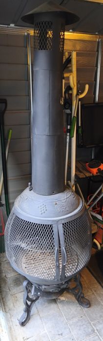 Grill / palenisko żeliwne czarne 180 cm
