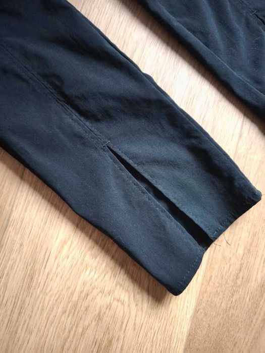 Czarne spodnie legginsy z rozporkami Basic H&M