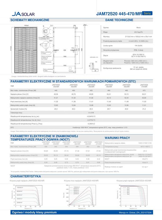 Moduł fotowoltaiczny JAM66S30-500/MR_BF