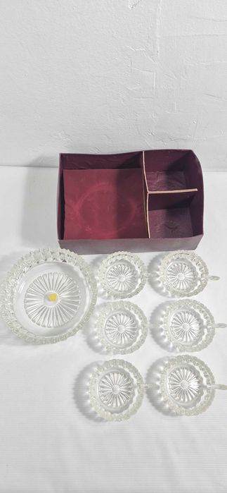Elegancki Komplet Deserowy KRISTAL – 7 Elementów – Vintage