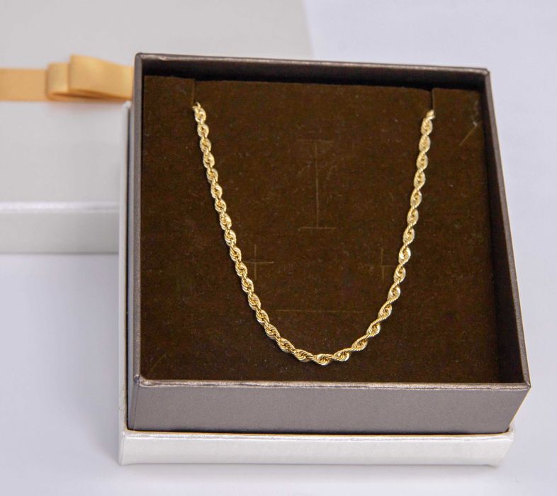 Złoty łańcuszek damski 585 2,87 gram 45cm Kordel Nowy WYSYŁKA GRATIS