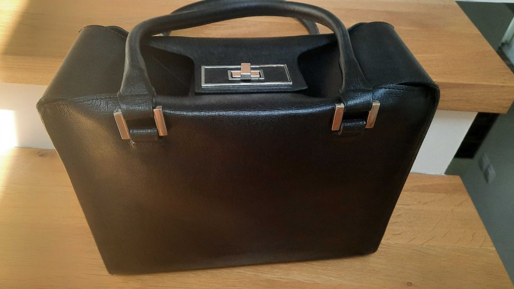 SIMPLE - duża, czarna torebka skórzana damska