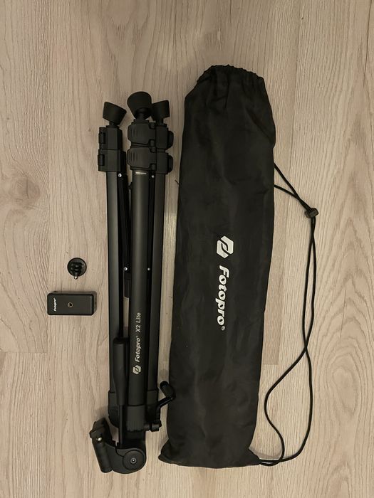 Statyw fotgraficzny Fotopro x2 lite + mocowanie telefonu, kamerkisport