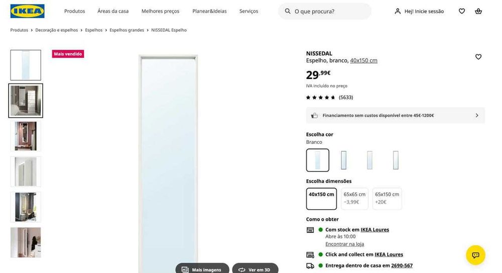 Espelho Nissedal IKEA