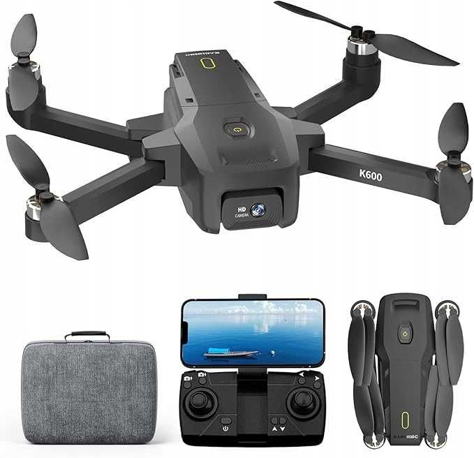 Dron K600 z 2 kamerami, 1080p, regulowana kamera 90°, bezszczotkowy