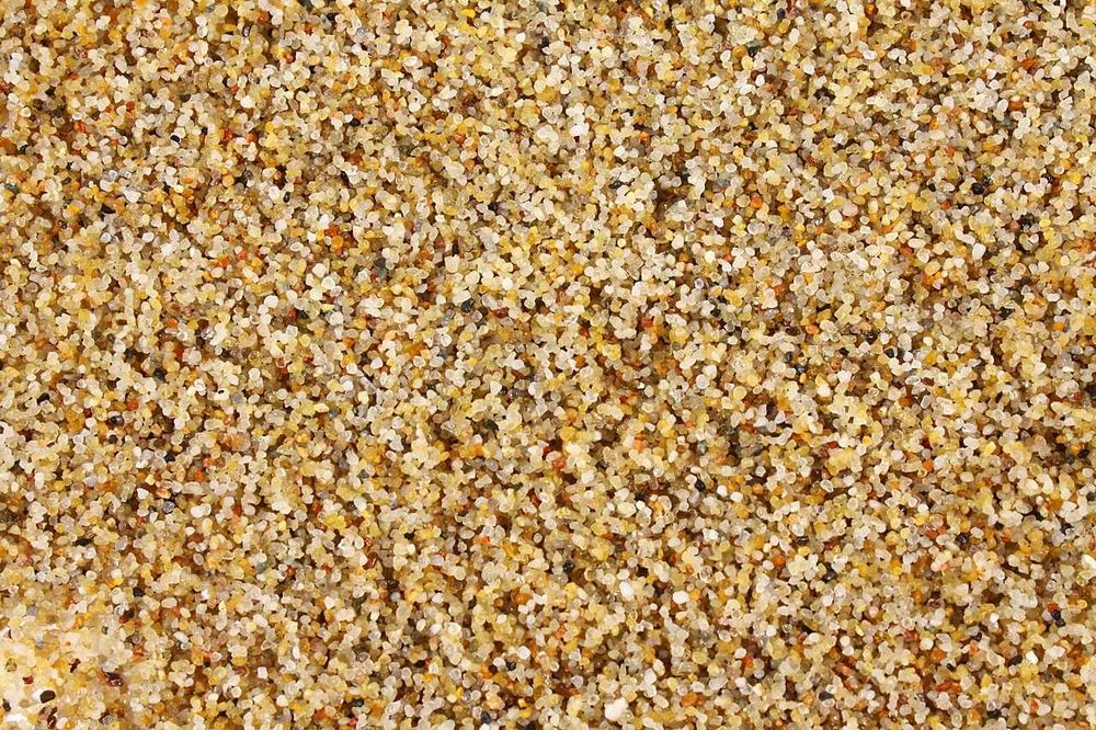 Żółty, bursztynowy piasek, żwirek kwarcowy do akwarium 0,8-1,4mm 25kg