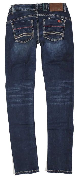 Jeansy dopasowane modne ciemne West M&M + pasek r. 30 M L