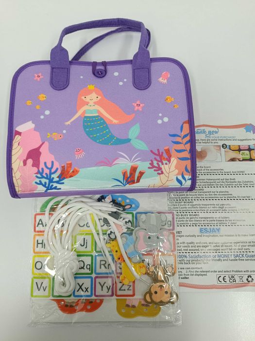 Książeczka sensoryczna Busy board Materiałowa Tablica manipulacyjna