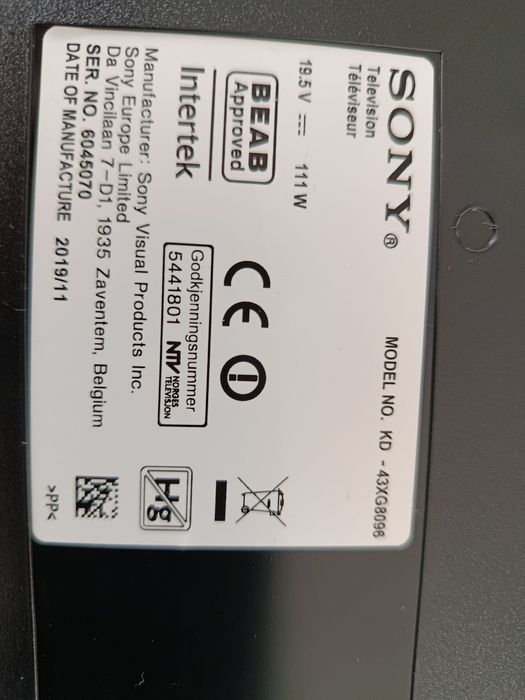 Sony Smart TV 43" 4K HDR