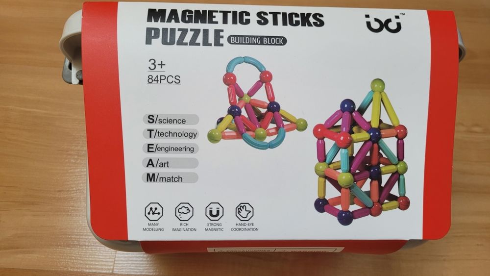 Magnetyczne puzzle,  magnetic sticks puzzle