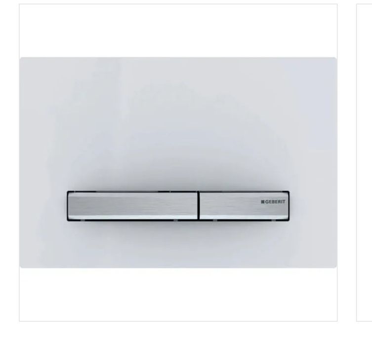 Placa vidro branca sigma 50 geberit