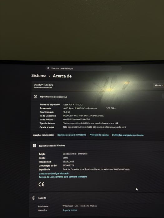 Computador Gamer ryzen 5600 / rx 6600