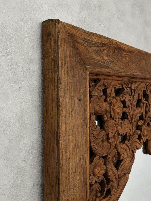 espelho grande arte talha parede oriental Indiano decoração rustico