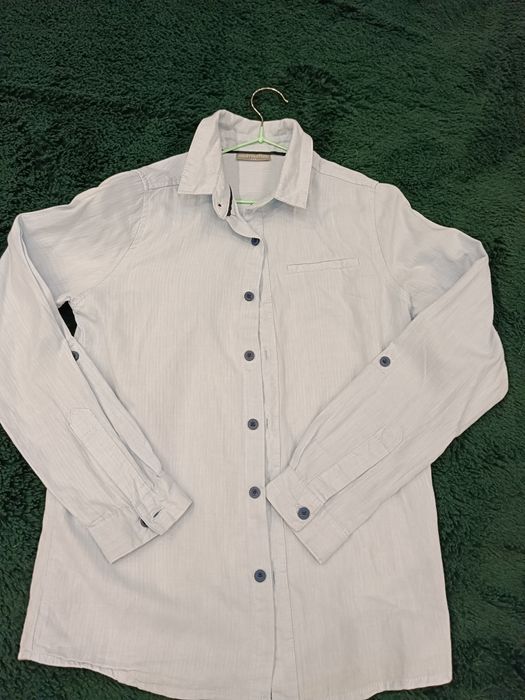 Koszula niebieska długi rękaw chłopięca rozm. 152