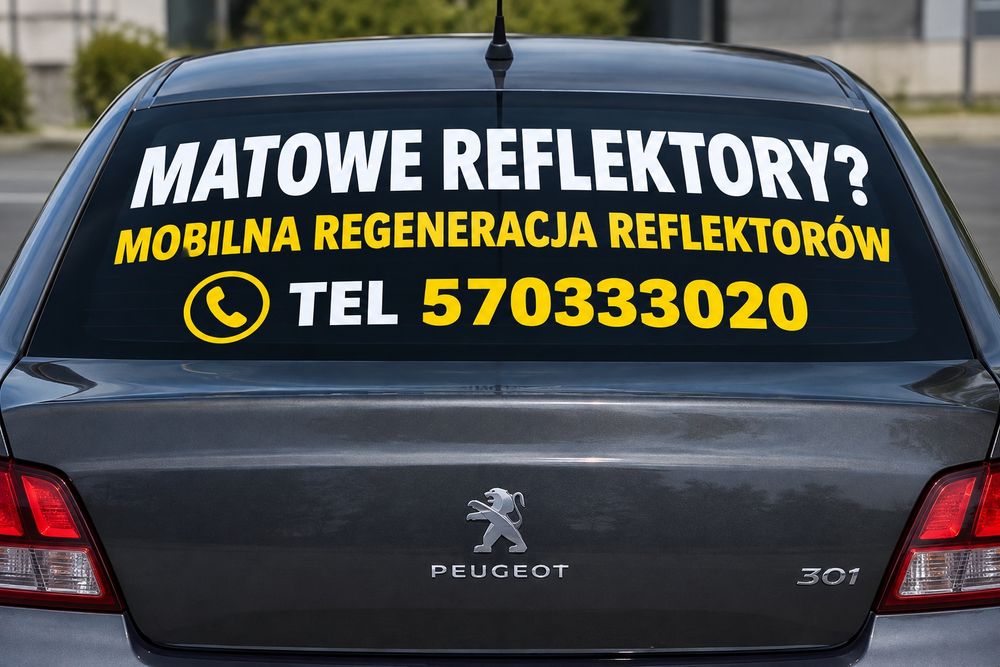 Mobilna regeneracja reflektorów lamp samochodowych z dojazdem