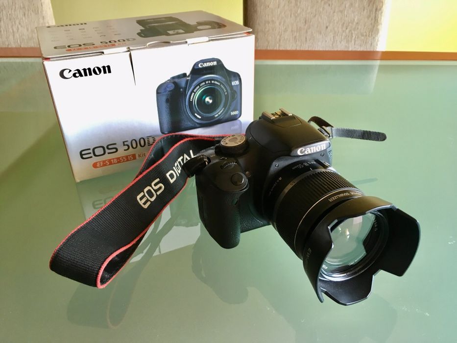 Canon EOS 500D 15 mega pixels + objetiva EF-S 18-55mm