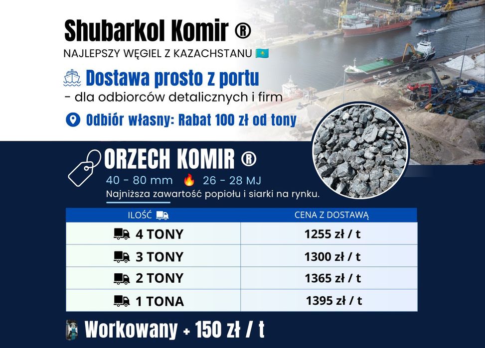 Orzech Komir - Omiń pośredników i zaoszczędź