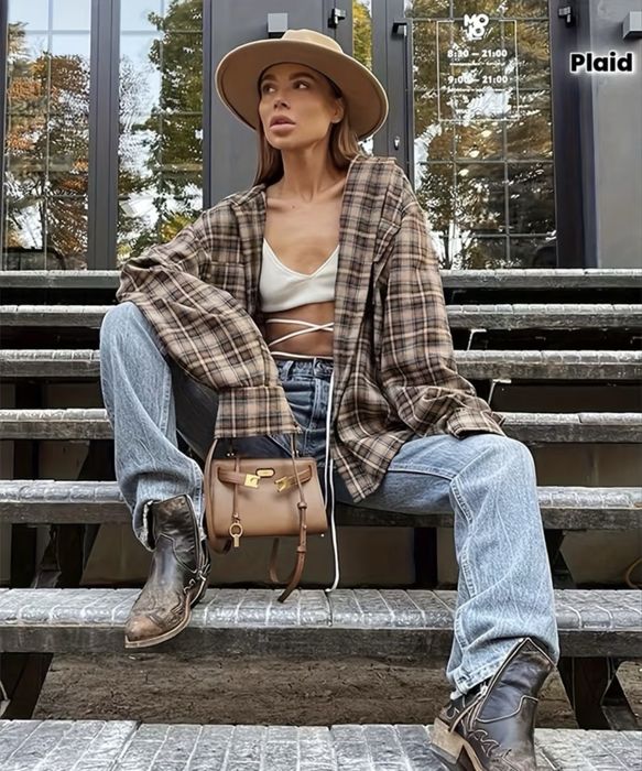 Сорочка коричнева оверсайз