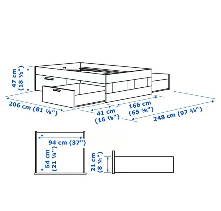 Cama casal branco