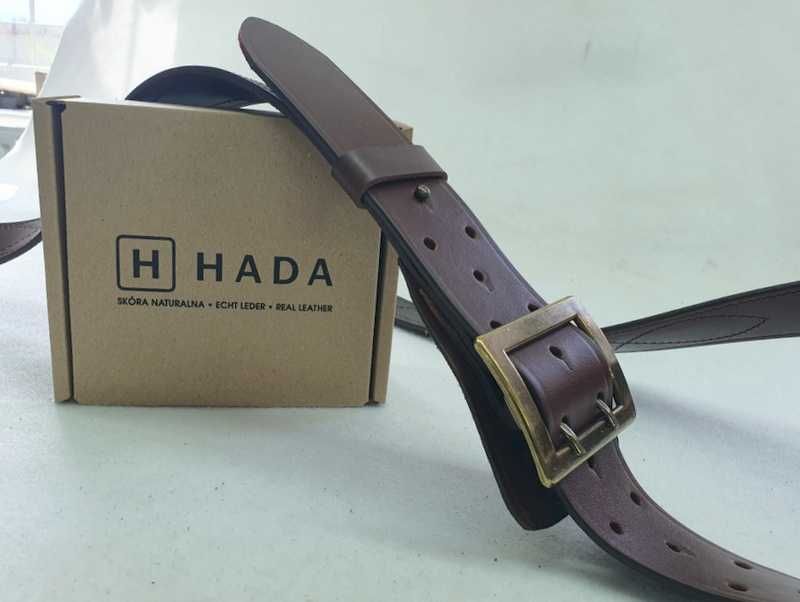 Pas oficerski wojskowy rozmiar 115 jasny brąz kolor klamry mosiądz