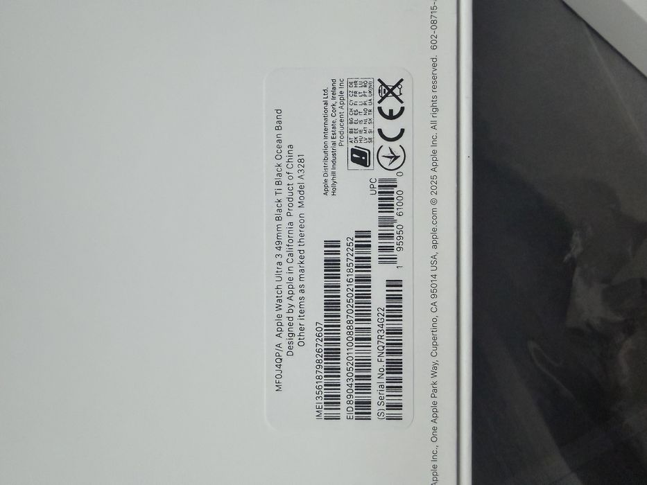 Смарт-часы Apple Watch Ultra 3 GPS + Cellular 49mm Black Titanium Case with Black Ocean Band (MF0J4QP/A)