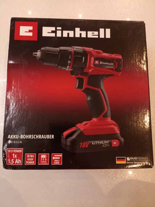 Wkrętarka Einhell 18v zestaw