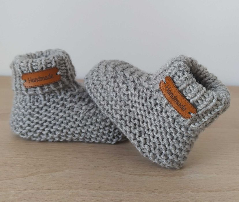 Buciki niechodki/skarpetki dla niemowlaka, 100% merino