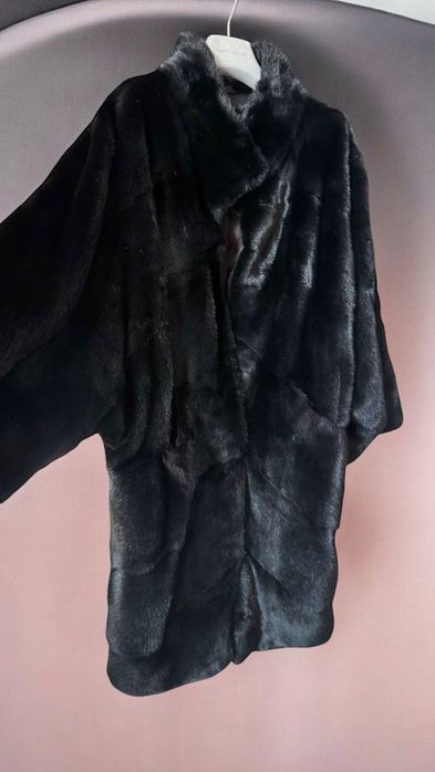 Шуба норка кимоно черный бриллиант кимоно