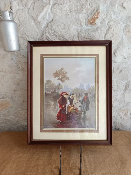 Quadro  antigo c/ Impressão "Vicent Roso