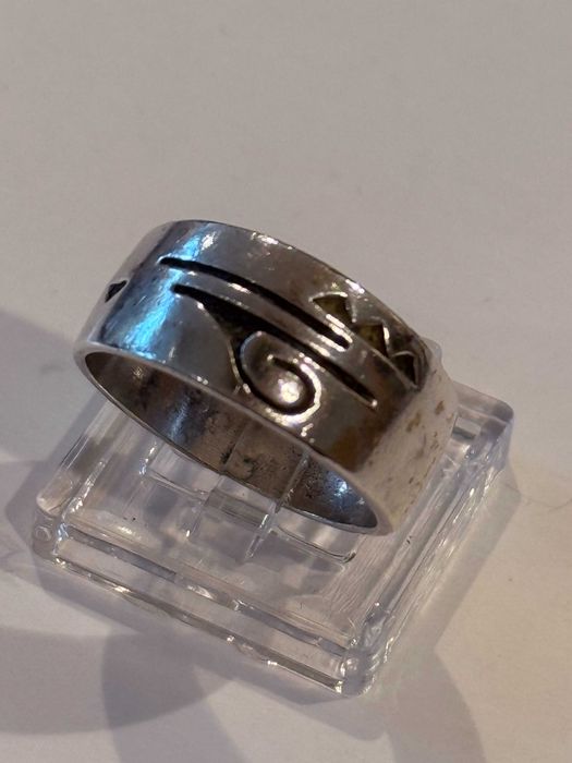 Pierścień obrączka srebro 925 egipskie znaki