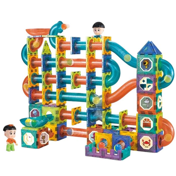 klocki magnetyczne konstrukcyjne tor układanka zamek figurki 228 el