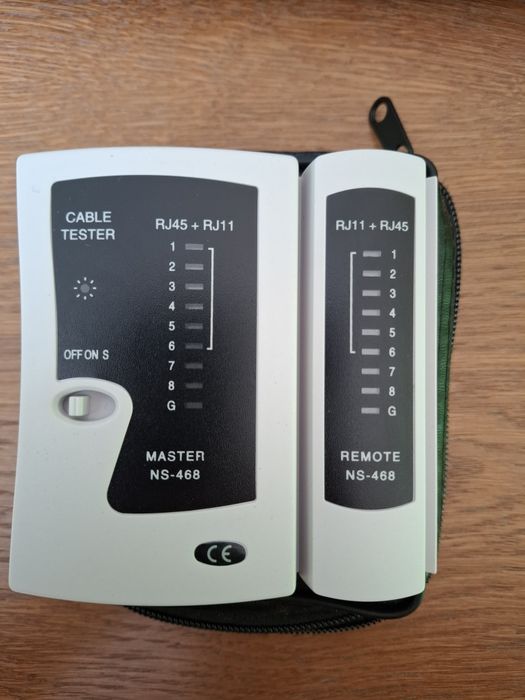 5| Tester kabli sieciowych | RJ-11 | RJ-12 | RJ-45 | Bateria 9V |