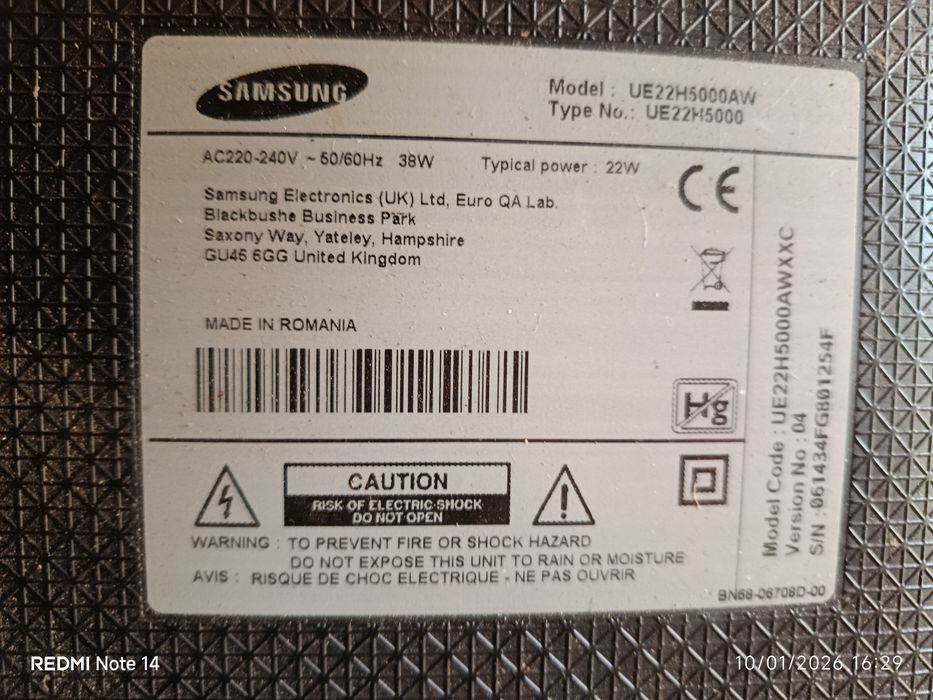 Tv Samsung de 22 polegadas com avaria