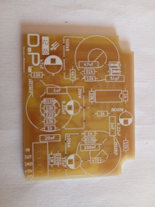 Placa para montar clone do Ibanez TS8