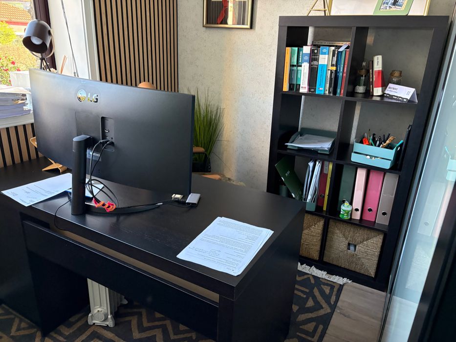 Secretaria ideal preta malm