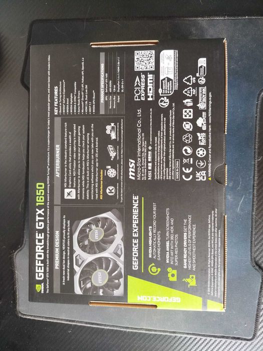 Placa Gráfica - GEFORCE GTX 1650 VENTUS XS 4GB GDDR6