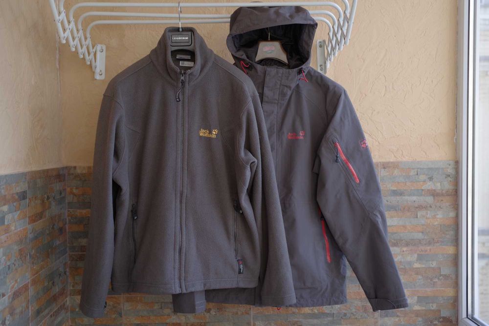 Куртка Jack Wolfskin 3 in1 оригінал L розмір мембрана з фліс підкладом