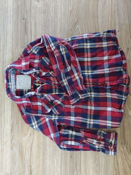 Koszula w kratę 104 elegancka zara chłopięca dziewczęca