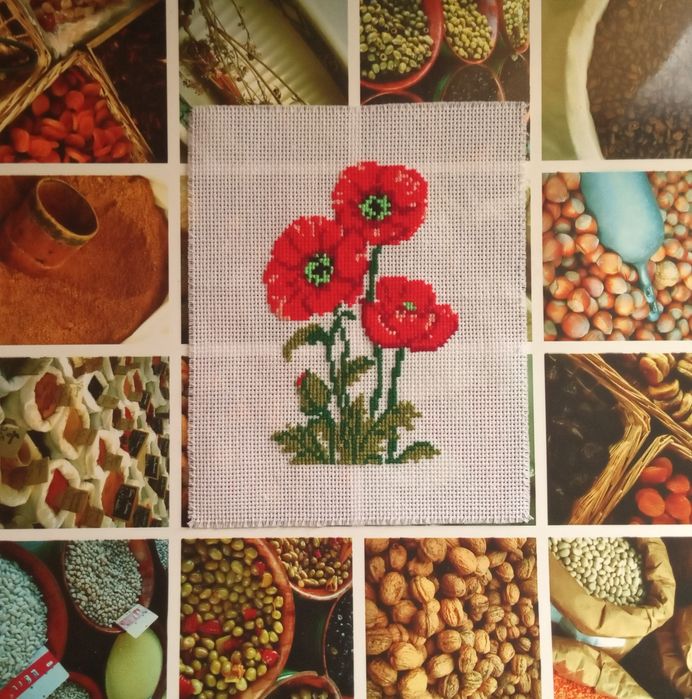 Вишивка вишита хрестиком ,, Маки 