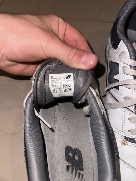 NB 550 OG Grey White Buty Męskie Retro Style Streetwear Look