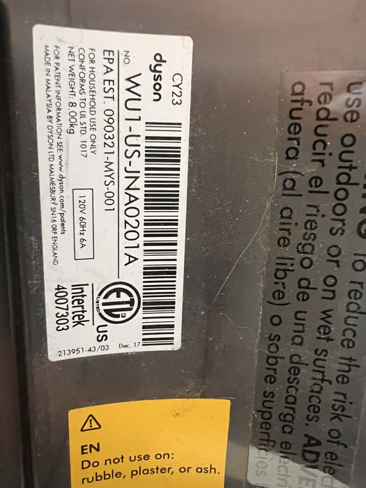 Пилосос dyson cy23 з сша 120в, можна на запчастини